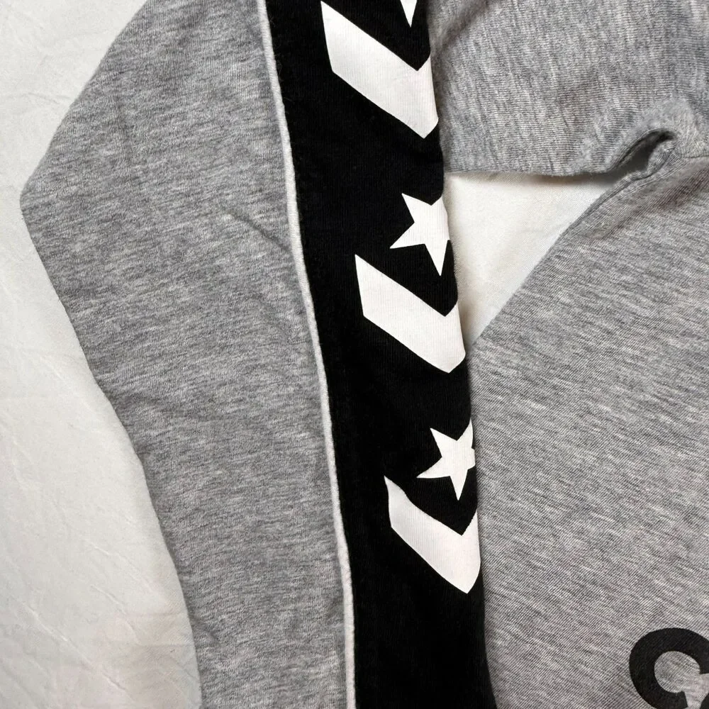 Converse Star Chevron Long Sleeve Tee Gray Boys Size L